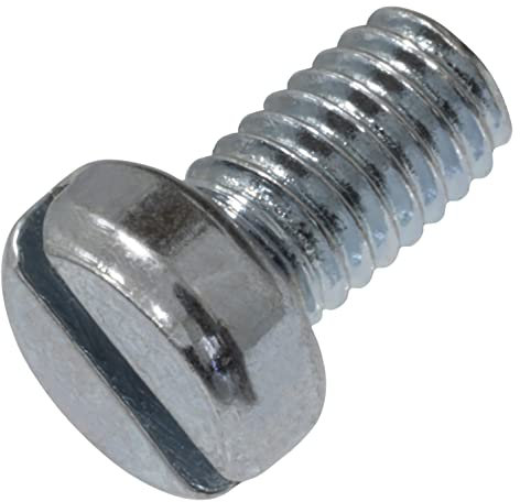 AERZETIX - C60133 - Satz von 10 Metallschrauben mit zylinderkopf M3.5x6 mm mit S-schlitz - verbindungsbolzen - DIN 84 - härte 4.8 - aus verzinktem stahl - silberfarben