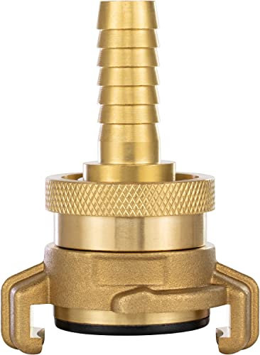 Poppstar Messing Saug- und Hochdruckkupplung (System Geka Kupplung 1/2 Zoll Schlauchtülle) mit Dichtung und Kontermutter, für 13mm Schlauch-Innendurchmesser
