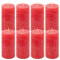 Rustik-Kerze Höhe 10 cm Ø 5 cm lange Brenndauer Rund-Kerze Säulenkerzen Kerzen-Deko Tafelkerzen Weihnachts-Kerzen Hochzeits-Deko (rot, 8)