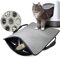 Hanbramo Katzenklo Matte, 45 * 60CM Honeycomb Double Layer Non-Slip Katzenstreu Matte, wasserdicht und Urin Proof Katzenmatte Katzenklo für Litter Catcher, Cat Litter Mat Streu Kontrolle (Grau)
