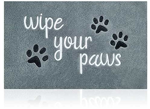 HLFMVWE Welcome Door Mats for Home Entrance Funny Doo rmats Wipe Your Paws Mat Welcome Mats for Front Door Non Slip Rubber Mat for Dog Doormat,18x28