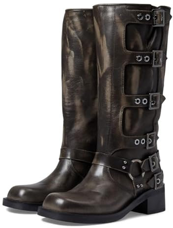 Steve Madden Rocky - Stivali alti al ginocchio da donna, Marrone invecchiato, 38 EU