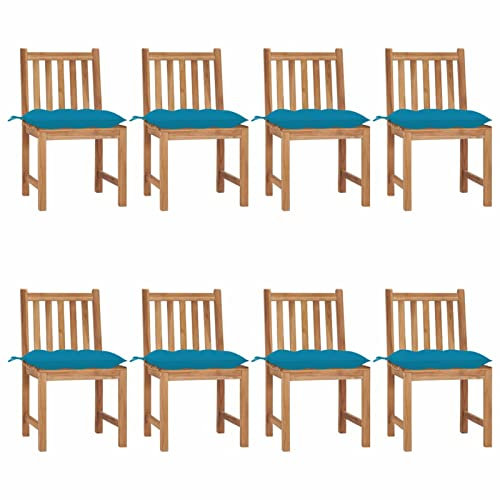 GuyAna Gartenstühle 8 STK. mit Kissen Massivholz Teak StapelstüHle Stuhl DraußEn