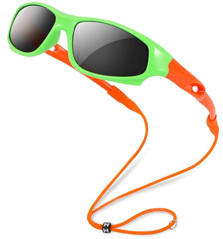 Hifot Sonnenbrille Kinder Polarisierte Polarisierte Sportbrille für Jungen und Mädchen UV400 100% Schutz gegen Ultraviolette Sonnenstrahlen