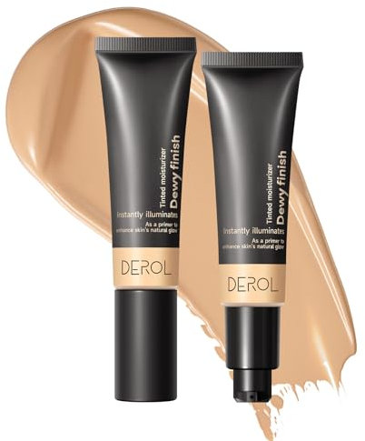 Matte Tinted Moisturizer Foundation Primer – 2-IN-1 feuchtigkeitsspendende getönte Creme – Dewy Finish Cream Foundation und leichter Gesichtsprimer (04, 30ml)