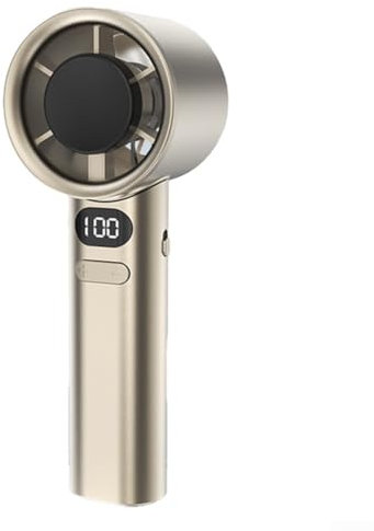 HEBEOT Ventilador de mano mini portátil de ultra alta velocidad, potente refrigeración USB, ventilador de escritorio de alto viento (dorado)