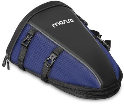 MOSISO Motorrad Hecktasche Multifunktionale Wasserdichte Polyester Aufbewahrung Satteltasche, 10L Outdoor Sport Motorrad Rücksitz Leichter Tankrucksack Werkzeug Tragetasche mit Schultergurt,Marineblau