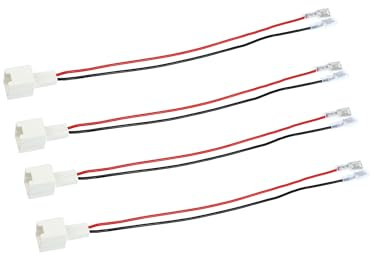 Motoforti 4 Pcs Car Speaker Connector Wire Harness Adapters 2 Pins Long-lasting