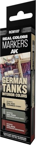 AK Interactive AK REAL COLORS MARKER SET RCM107 GERMAN TANKS INTERIOR COLORS (3pcs)