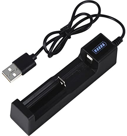 18650 caricabatterie a batteria, caricabatterie in rapido carico di batterie USB Caricabatterie ricaricabili Adattatore a batteria al litio con indicatore di alimentazione