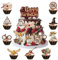 Cake Toppers Magical Wizard Birthday Cake Decorations 10 Pcs Cupcake Toppers Party Decorations Cartoon Birthday Happy Birthday Cake Toppers Boys Children Kids Wizard Theme Party