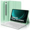 Funda con Teclado para Samsung Galaxy Tab S10 FE/S9 FE 10.9 Pulgadas, Teclado Bluetooth Inalámbrico con Funda Delgado para Samsung Galaxy Tab S10 FE 10.9 2025/S9 FE 10.9/S9 11 2023, Verde Claro