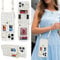 SailorTech iPhone 13 Pro Max Case Ring Stand with Card Holder for Women, iPhone 13 Pro Max Leather Case Wallet Crossbody with Kickstand Credit Card Zipper Case for iPhone 13 Pro Max-White Leopard