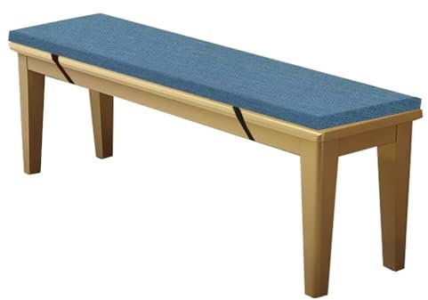 WEALSFUN Stuhlkissen Bankauflage Bankkissen Unterseite Antirutsch Bezug Waschbar Sitzauflag für Fensterbank Gartenbank Schaukel Terrasse Esstisch Outdoor Drinnen,Marineblau 160x40x4CM