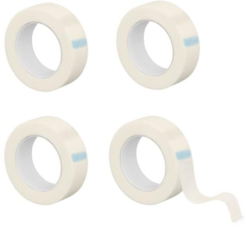 Diffaxy 4 Rollen Medizinisches Klebeband, Mikroporöses und Atmungsaktives Medizinisches Klebeband 1.25 cm x 9.1m zur Fixierung und Unterstützung, Selbstklebendes Mullband und Bandagen
