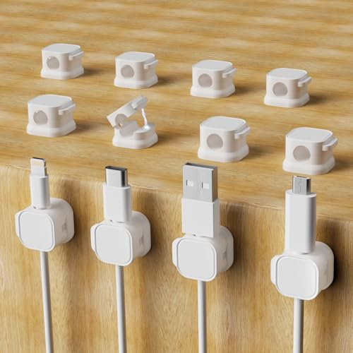 Porta Cavi, RCIDOS 12 Pezzi Organizer Cavi Cable Management Organizer Scrivania Porta Cavo Comodino Fermacavi Per Hdmi Usb Cavo Audio Scrivania Comodino