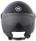 BHR Casco Demi-Jet 840 DUAL SHIELD - Casco Scooter Doppia Visiera Omologato ECE 22.06 con Visierino Interno Parasole e Sgancio Micrometrico - Nero Metallizzato XL