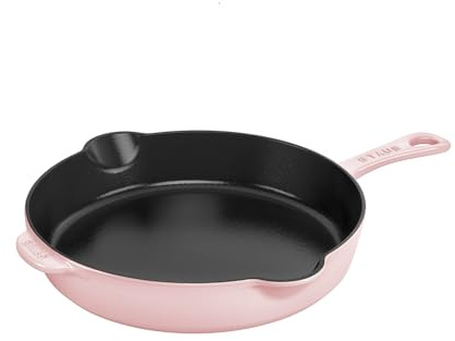 STAUB Traditionelle tiefe Bratpfanne, Gusseisen, 21,6 cm, Pfingstrosenrosa