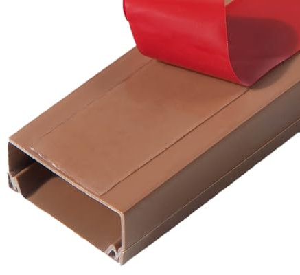 UZAMIRLEX Cable Cover, conduit Trunking, Kit,Cable Concealer For Wall,Protect Cables,Self-Adhesive,for Use In Offices,living Rooms,meeting Rooms(Brown,20 * 10mm)