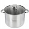 Grande Marmite en Acier Inoxydable 12L avec Couvercle en Verre pour Induction, Gaz 28cm Grande Casserole XXL