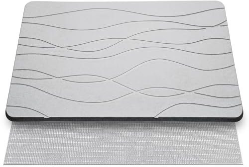 Diatomite Stone Bath Mat for Bathroom Bathmat 60 * 40cm Non Slip Diatomaceous Earth Shower Mat Quick Dry Water Absorbent for Bathtub Kicthen Floor Pet (Light Grey)