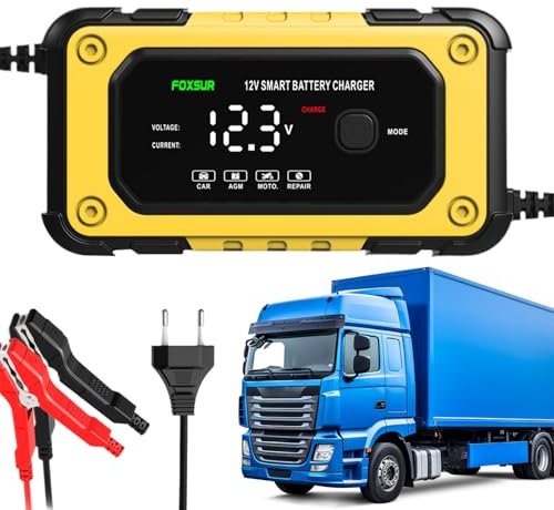 JIEBWCHA Arrancador De Batería para Coche, Arrancador de Batería para Coche, Dispositivo con Pantalla LCD 12V para Automóvil Camión Moto Taller Exteriores Emergencia