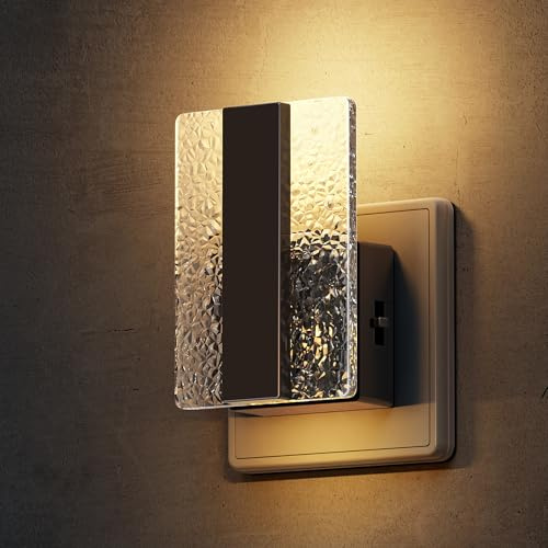 LOHAS-LED Nachtlicht Steckdose mit Dämmerungssensor (0-100LM Stufenloses Dimmen,1W, Warmweißes 3000K) Acryl Nachtlicht Steckdosenlicht für Kinderzimmer, Küche, Schlafzimmer, Korridor, 1 Stück