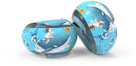 Manguitos Piscina para Niños 1-6 Años, Manguitos Inflables con 3 Airbags Independientes para Aprender a Nadar, Apto para Niños de 11 a 30 kg, Ideal para Piscina y Actividades Acuáticas (Azul)