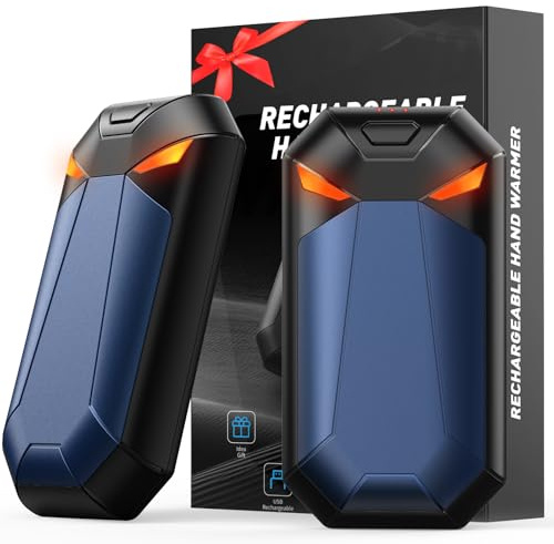 YAZEKY Handwärmer Elektrisch Geschenke für Männer - 2er Pack Männer Geschenke Weihnachten Wiederaufladbarer Heizung, Ideen Geschenke Magnetische Handwärmer Gadgets für Outdoor Wandern Golf