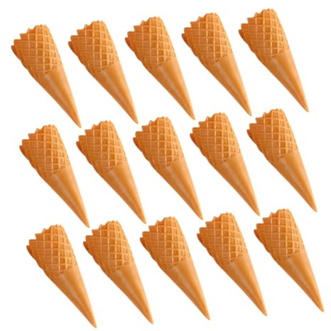 HOLIDYOYO Realistische Eiswaffel Spielzeuge Aus Robustem PVC 16 Stück Abnehmbare Eistüten Für Puppenhaus Und Kreatives Rollenspiel