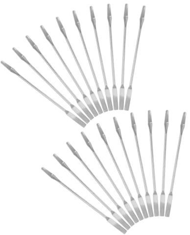 PLAFOPE 20 Stück Teiliges Edelstahl Cosmetic Mixing Spatula Doppelseitiges Make-up Werkzeug für Präzises Foundation-blending Langlebig Ergonomisch Gestaltet Vielseitig für Hautpflege und