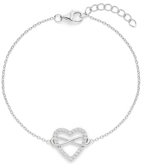 s.Oliver Damen Schmuck – Halsketten und Armbänder aus 925 Silber mit Herz-Infinity Design – Alltagstauglich, Elegant & Zeitlos – Perfekte Geschenkidee