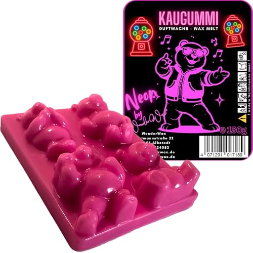 WonderWax Neon Duftriegel 6 x Duftwachs Bären Wachsmelt Duftwachs Raumduft für Duftlampen Soja Wachs Melts Duftmelt Aroma Wellnes Kerzen Wärmer Wax Tarts Kaugummi