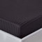 HOMESCAPES Damast Spannbettlaken 160x200 cm schwarz mit Satin-Streifen, 100% ägyptische Baumwolle, Betttuch mit Gummizug, Fadendichte 330