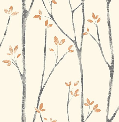 Fine Decor Urban Walls UW24775 Scandi Tree Sidewall, orange