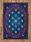 ABAKUHAUS Mandala Teppich, Ombre Blume des Lebens, Flachgewebe Deko-Teppiche für das Wohn-,Schlaf-, und Essenszimmer, 120 x 180 cm, Indigo Blau