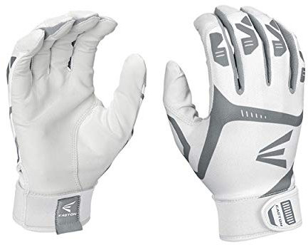 Easton Gametime Baseball-Kleidung Schlaghandschuhe, weiß, M
