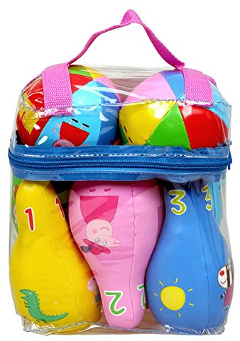 Barbo Toys – Peppa Wutz Bowling-Set für Kinder ab 12 Monaten – Kinderspielzeug ab 1 Jahr – Indoor-Bowling für Kinder – Offizielles Peppa Wutz