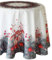 Tischserie 'ELCH MIT ROTER Nase' hochwertiges Druck-Motiv - Eyecatcher im Winter und zu Weihnachten (130 cm rund)