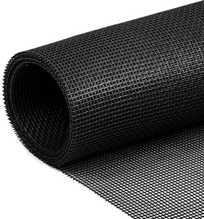 fowong Moustiquaire Fenêtre Renforcée Moustiquaire 250x120cm de Remplacement - Filet Moustiquaire Anti Insecte pour Porte - Résistant aux UV, Stop Moustique, Lavable & Indéchirable - Noir
