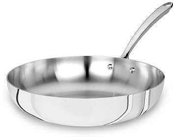 Pentole Agnelli Padella svasata alta alluminio inox per induzione 1907 con manico tubolare in acciaio inox, diametro 20 cm