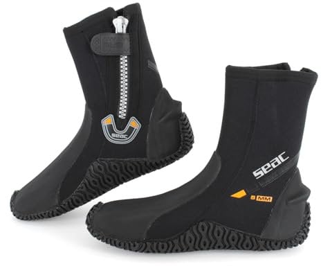 Seac Basic HD, Füßlinge aus 5 mm Neopren und Fester Laufsohle, schwarz, XXXL