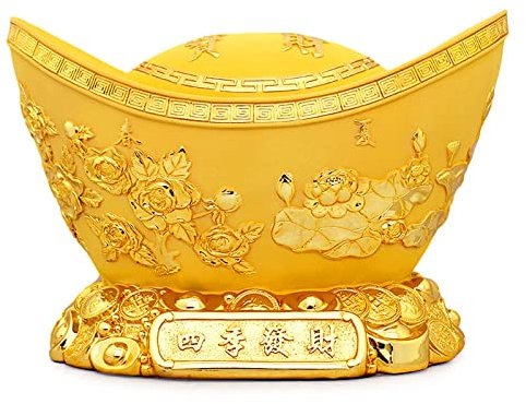 YQLKD Skulptur Dekor Harz Goldbarren Dekoratives Sparschwein Dekoration Spardose