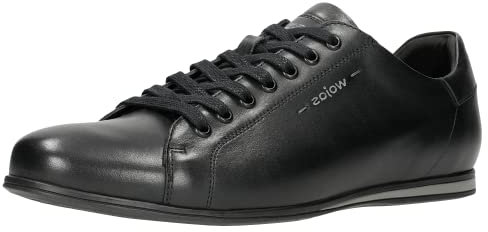 WOJAS - Sneaker für Herren | Minimalistisch | Klassischer Stil | Glattleder | Sehr Praktisch und Zuverlässig | 8071-51 - Schwarz, Größe 42