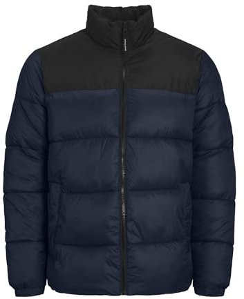 JACK & JONES PLUS Men's Jjetoby Puffer Collar Pls Buffer Jacket, Blazer Navy, 2XL