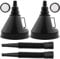 ZEALfix Lot de 2 entonnoirs à carburant avec tuyau et crépine Entonnoir de ravitaillement en carburant diesel pour voiture, moto, usages domestiques 130 mm (noir)