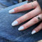 24PCS Medium False Nails with Glue Stickers,Round Full Cover Acrylic Press on Nails no Glue,Matte White French Fake Nails for Women and Girls Nail Art.
