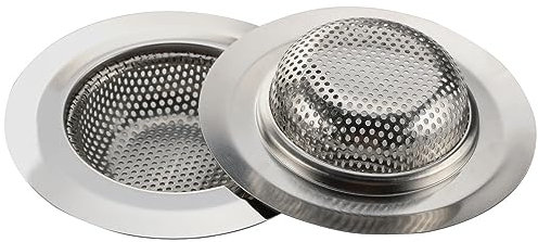 Offgridtec Abfluss-Filter, Edelstahl-Spülen-Filter für Küche & Bad, Rostfrei & Langlebig mit Feinen Perforationen, Einfach zu Reinigen & Abnehmbar, Langfristiger Spülen-Filter (4er-Set, 43mm)