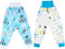 MOEMOE BABY 2 Stück Windelhosen Kinder, Windelrock Kinder, Baumwolle Töpfchentraining Hose Lernhose Trainerhosen Blau Weiß XL/7-9 Jahre