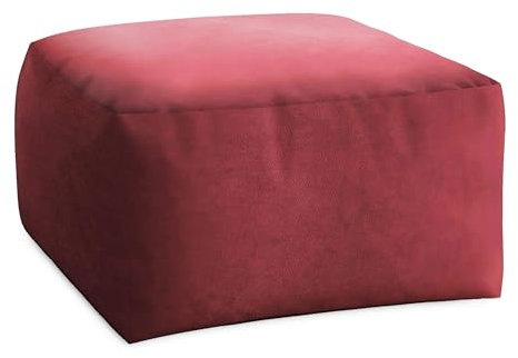 DreamRoots Pouf Hocker Comfort 70x70x40cm - Couch Hocker - Samt Hocker - Hocker Wohnzimmer - Fußhocker Für Sessel - Hocker Sofa - Sitz Poof - Fußablage Hocker - Sessel Hocker - Pouf Sitzsack